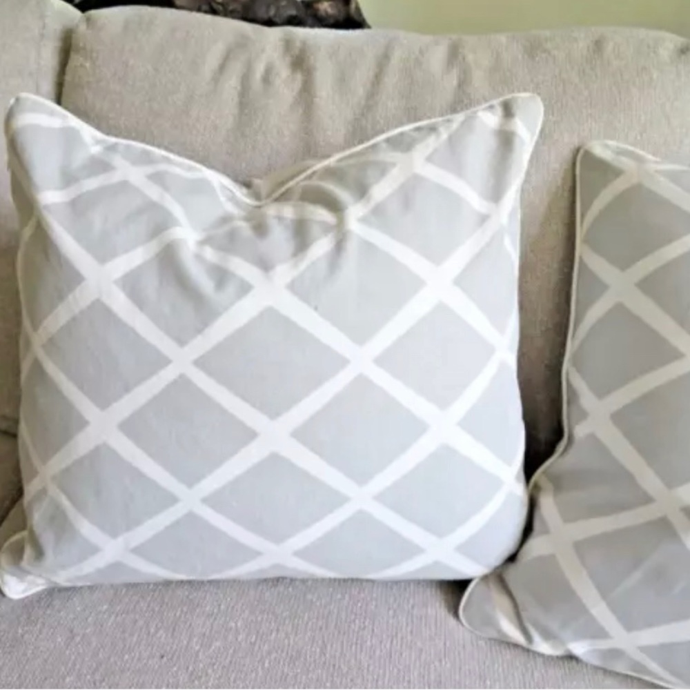 Pair (two) of brand new Serena and Lily Square Diamond Throw Pillows